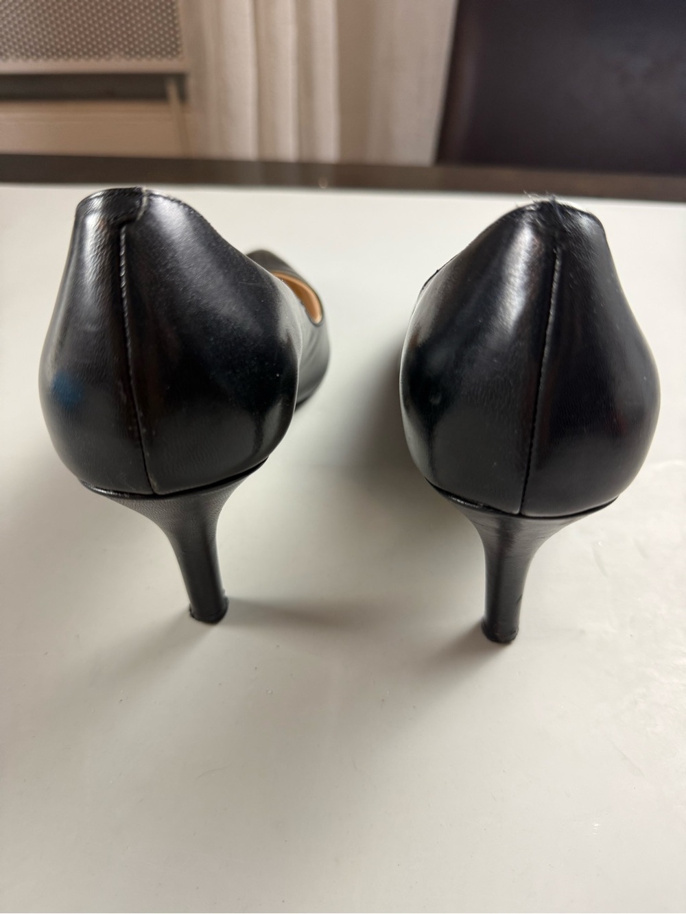 Cole Haan Grand.OS Black Leather Pointed Toe Classic Pumps Heels Womens 9 B - Picture 5 of 9
